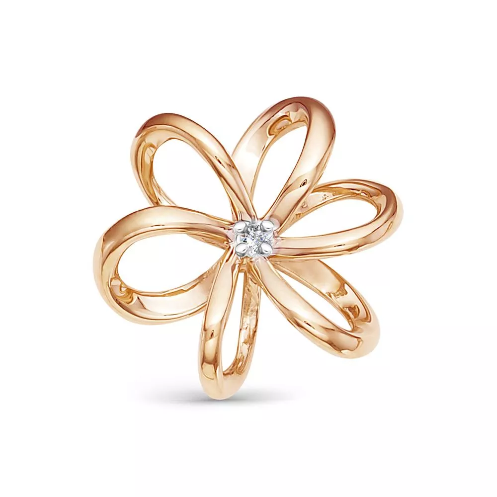 Подвеска из красного золота с бриллиантом V35281510000