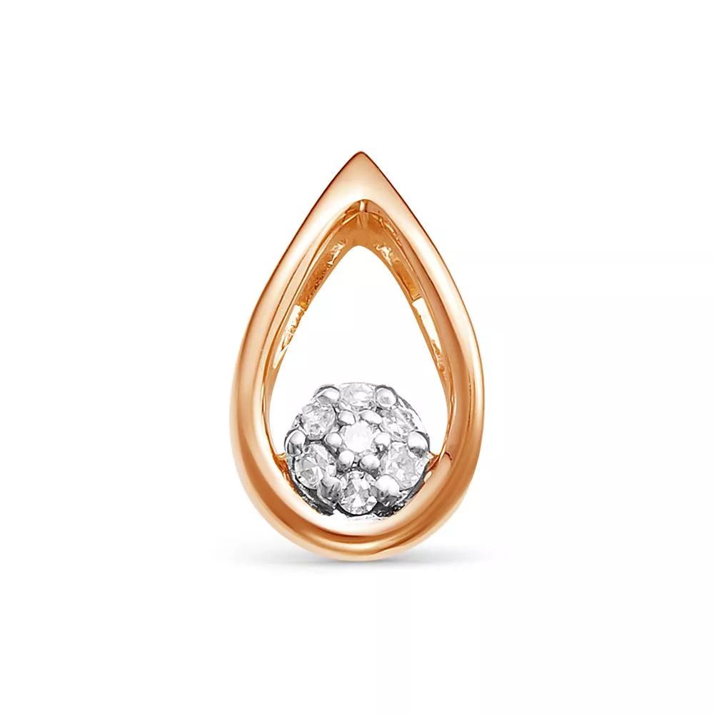 Подвеска из красного золота с бриллиантом V31981510100