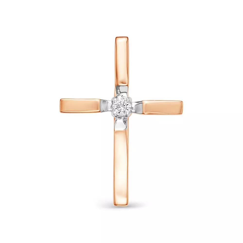 Подвеска из красного золота с бриллиантом V35411510000