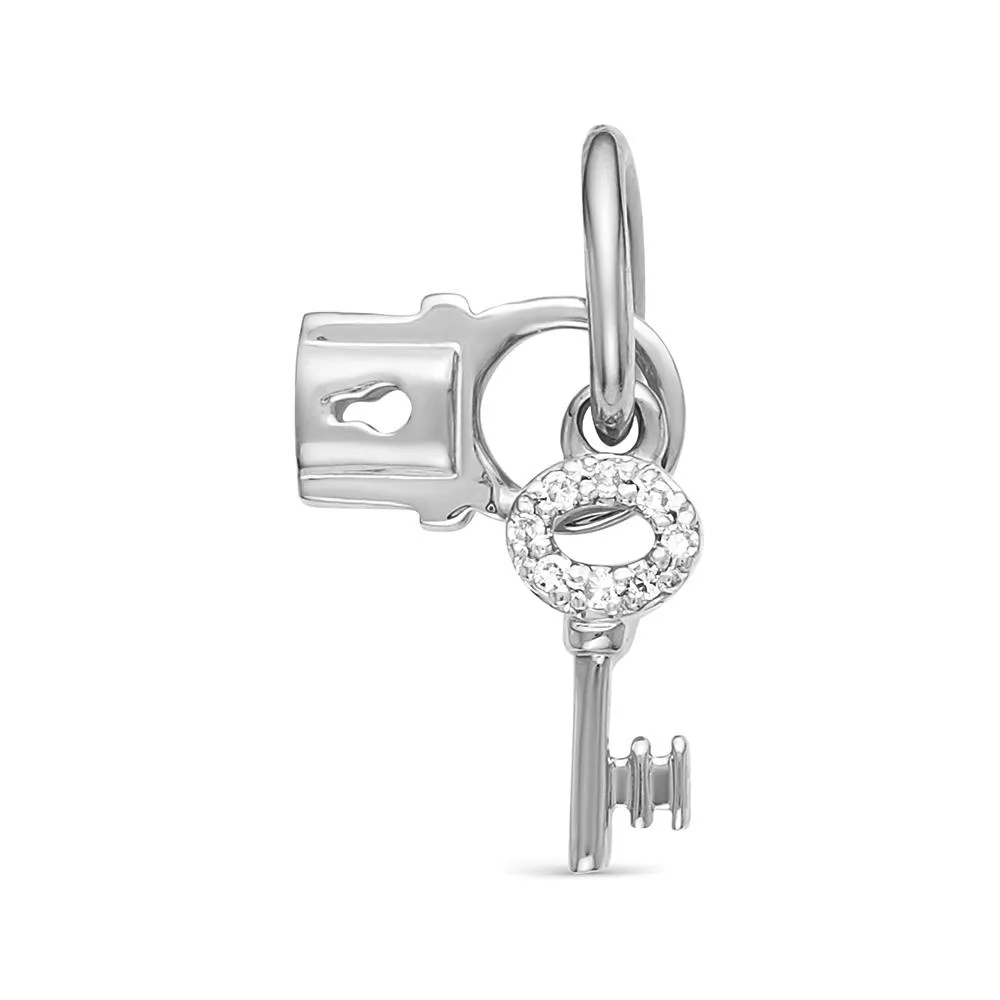 Подвеска из белого золота с бриллиантом V34642510100