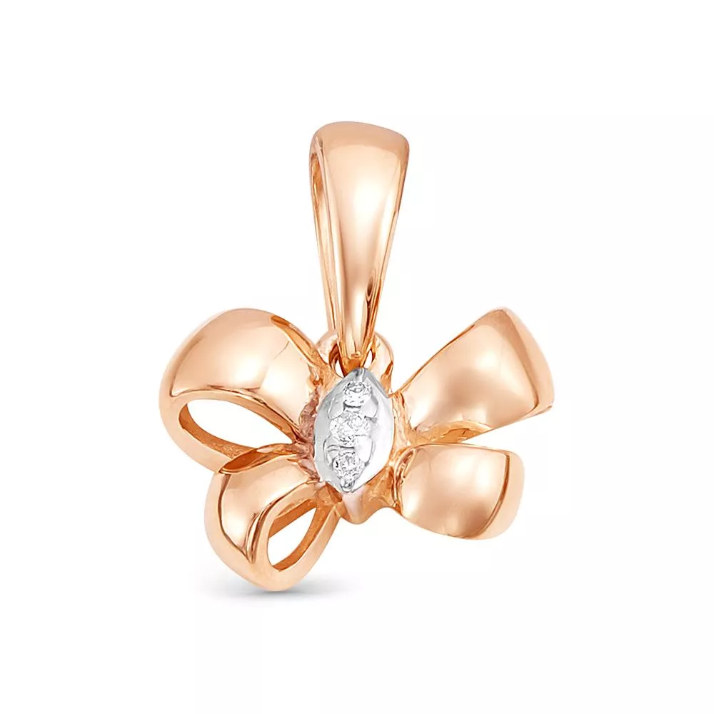Подвеска из красного золота с бриллиантом V34501510000