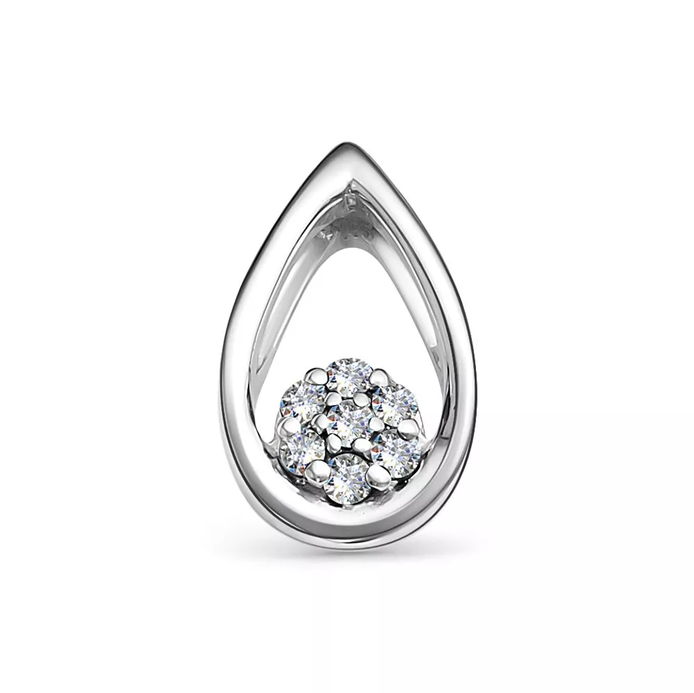 Подвеска из белого золота с бриллиантом V31982510000