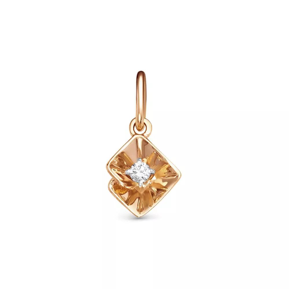 Подвеска из красного золота с бриллиантом V38001510000