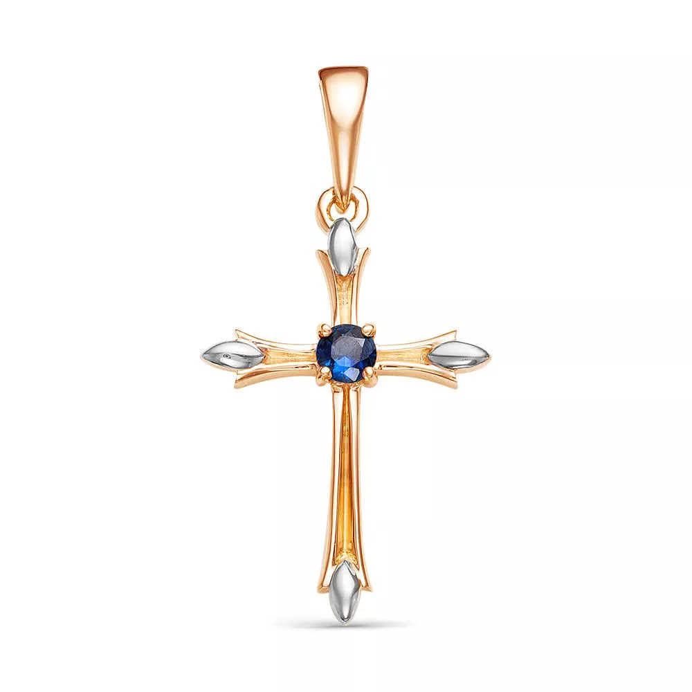 Подвеска из красного золота с сапфиром V32091511000