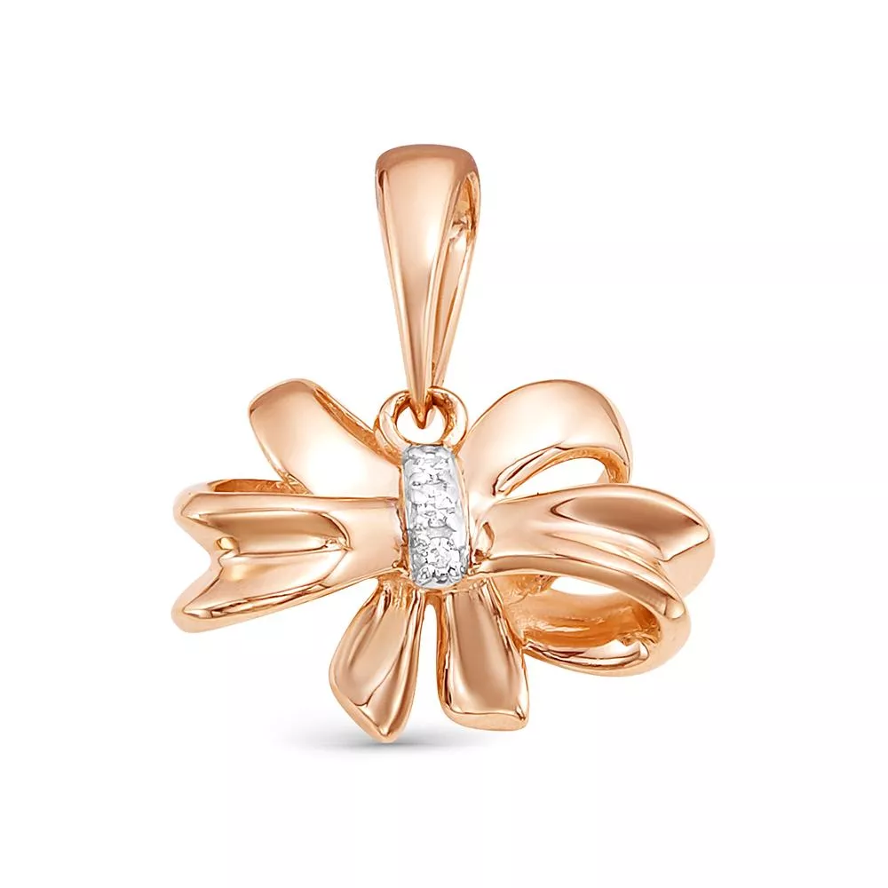 Подвеска из красного золота с бриллиантом V34511510100