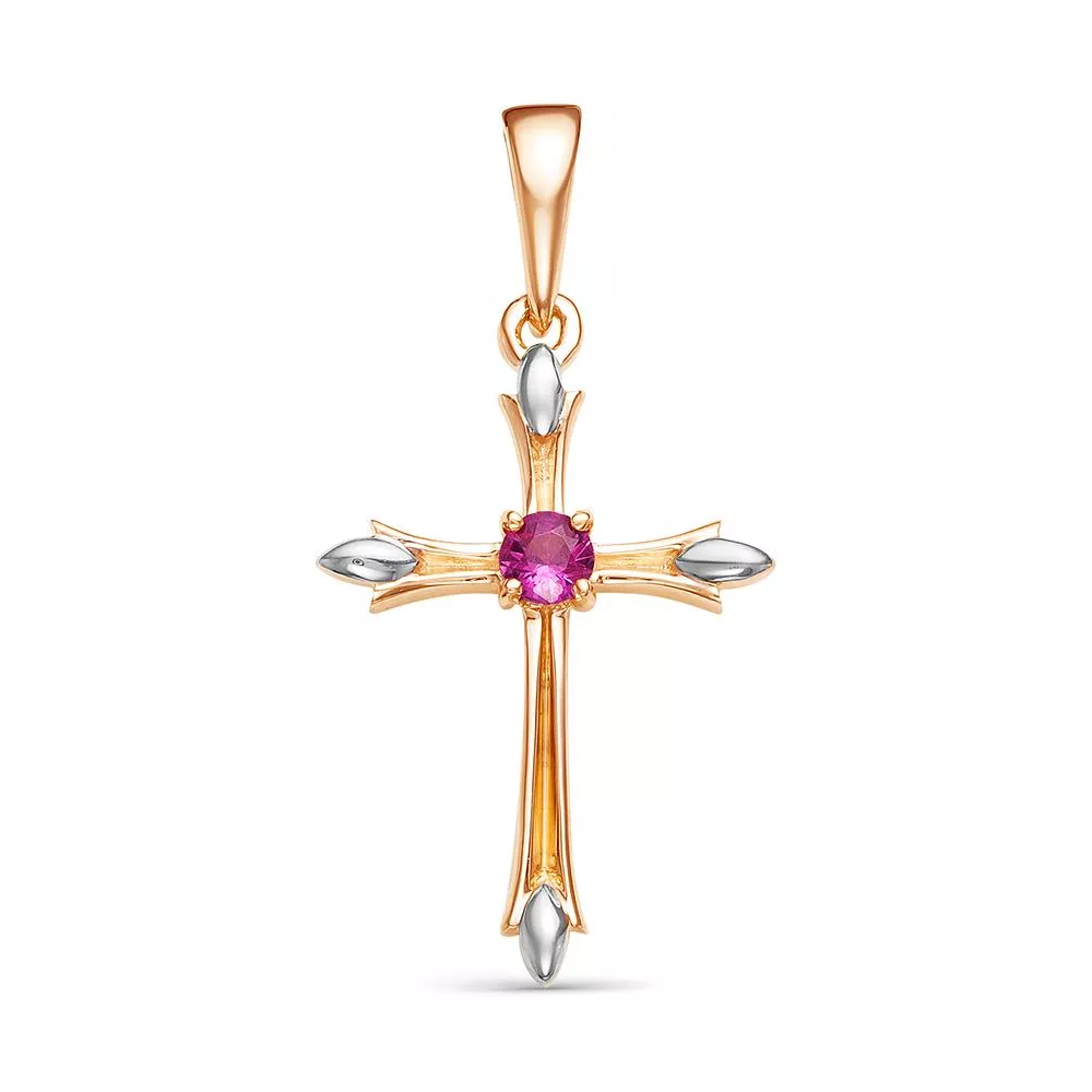 Подвеска из красного золота с рубином V32091511200