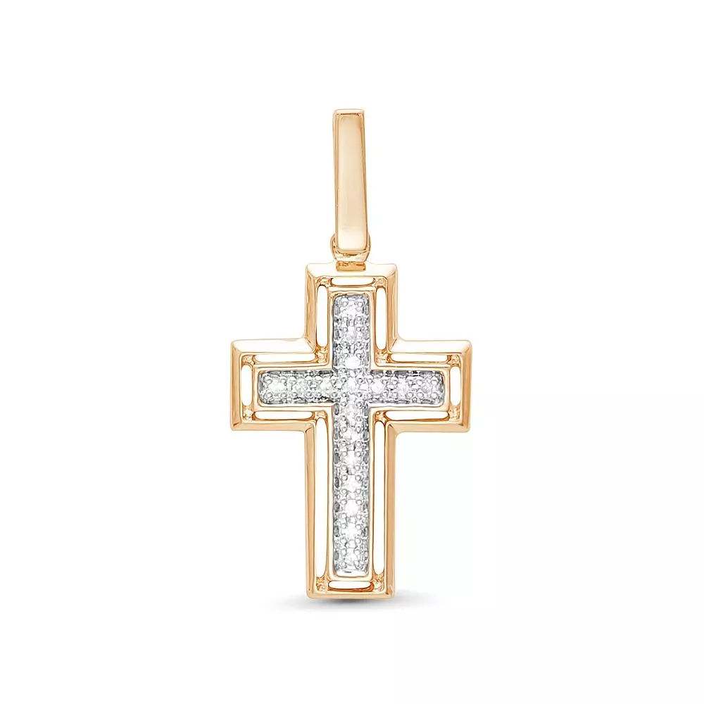 Подвеска из красного золота с бриллиантом V30631510100