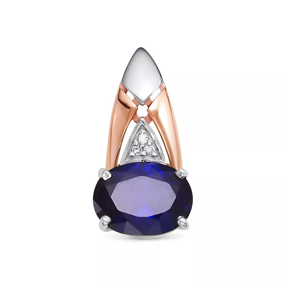 Подвеска из белого золота с сапфиром V37672521600