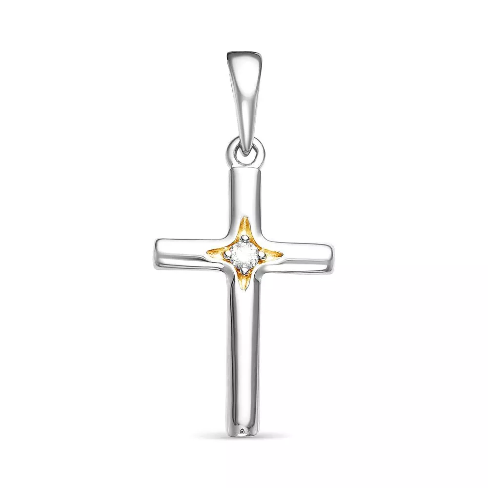 Подвеска из белого золота с бриллиантом V32072530000