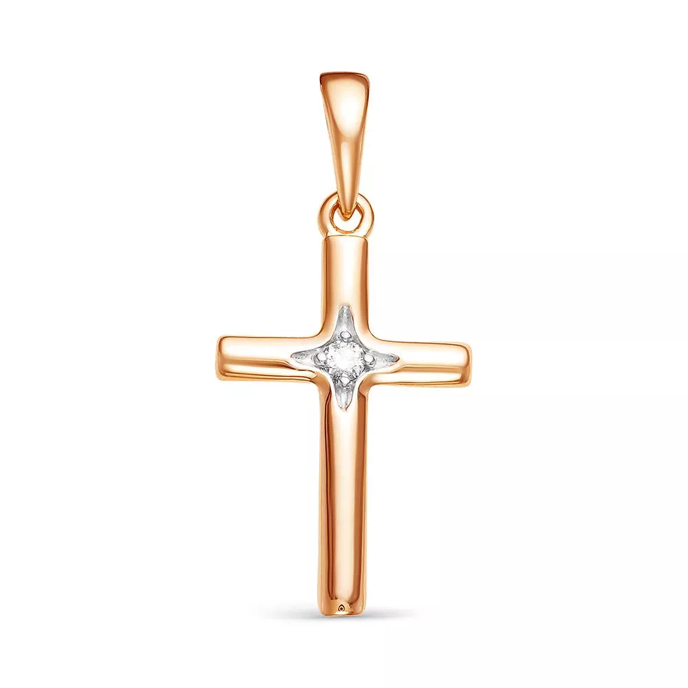 Подвеска из красного золота с бриллиантом V32071510000