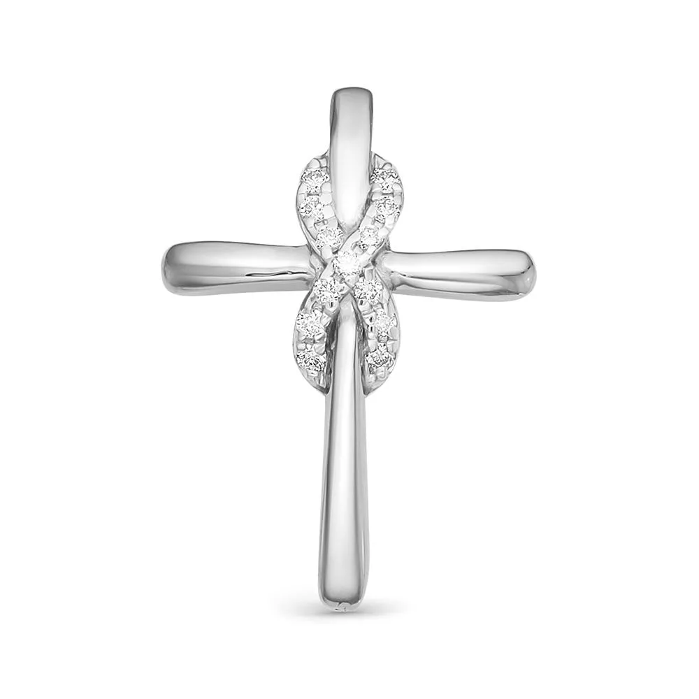 Подвеска из белого золота с бриллиантом V35102510100