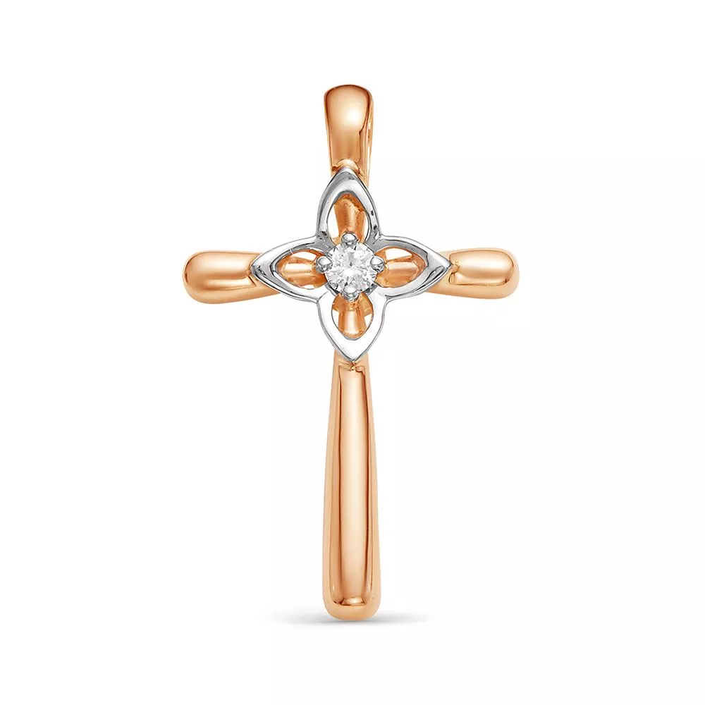 Подвеска из красного золота с бриллиантом V32081510000