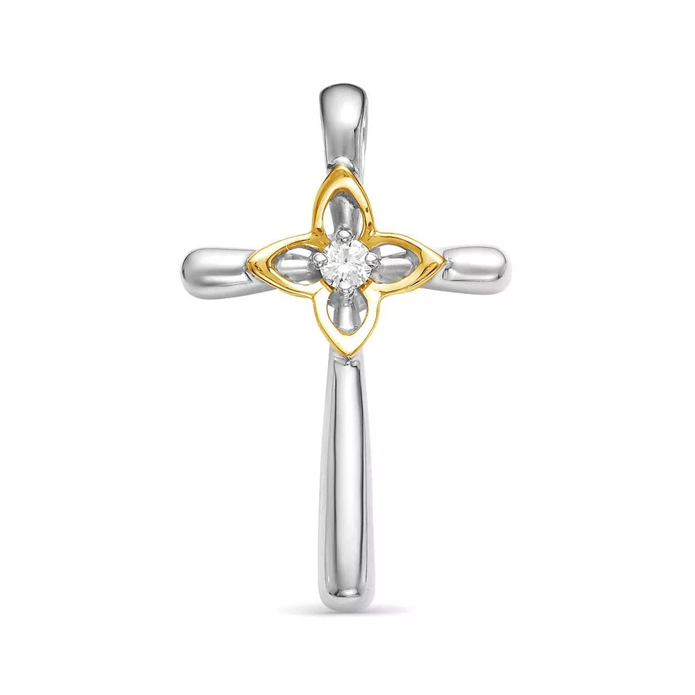 Подвеска из белого золота с бриллиантом V32082530000