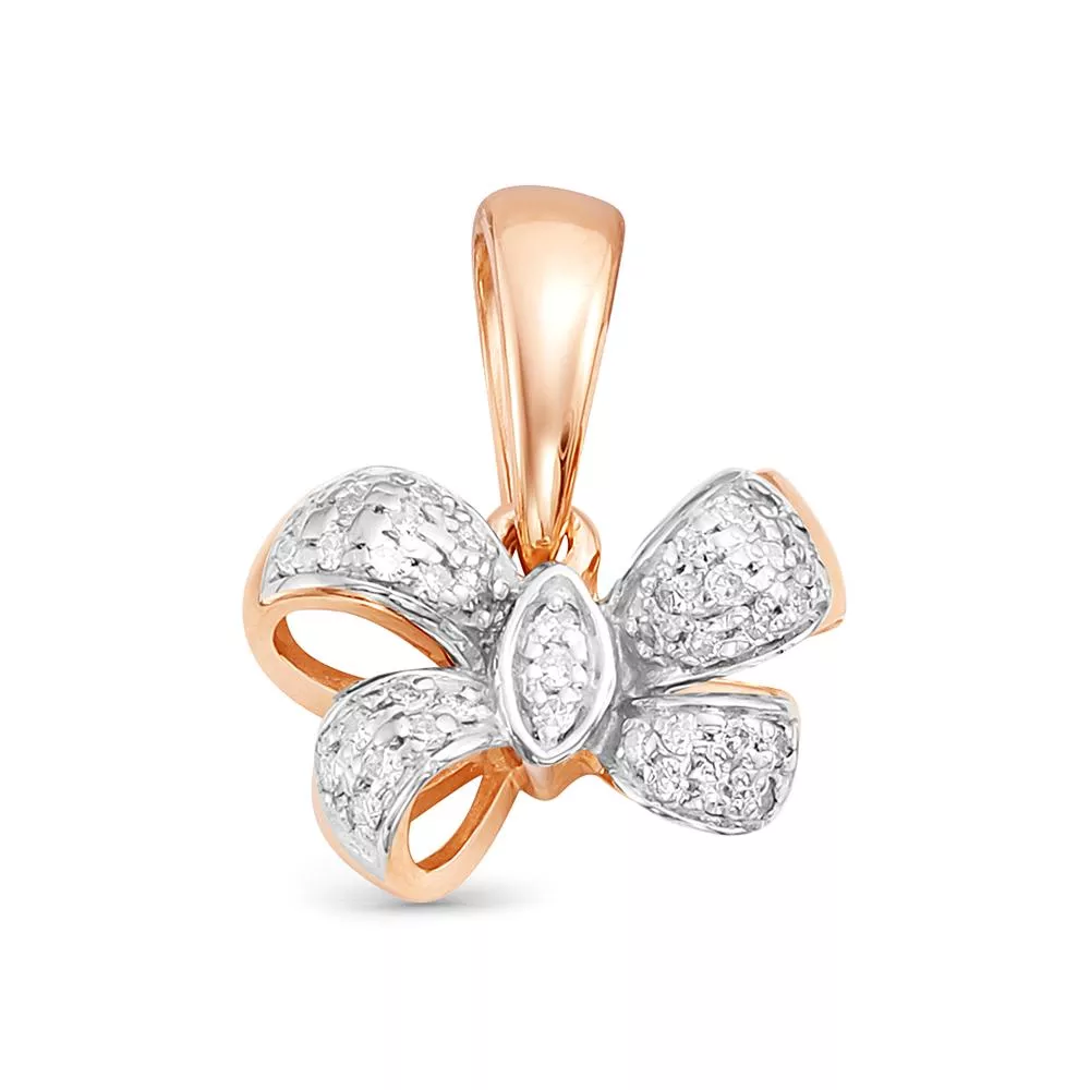 Подвеска из красного золота с бриллиантом V34491510100
