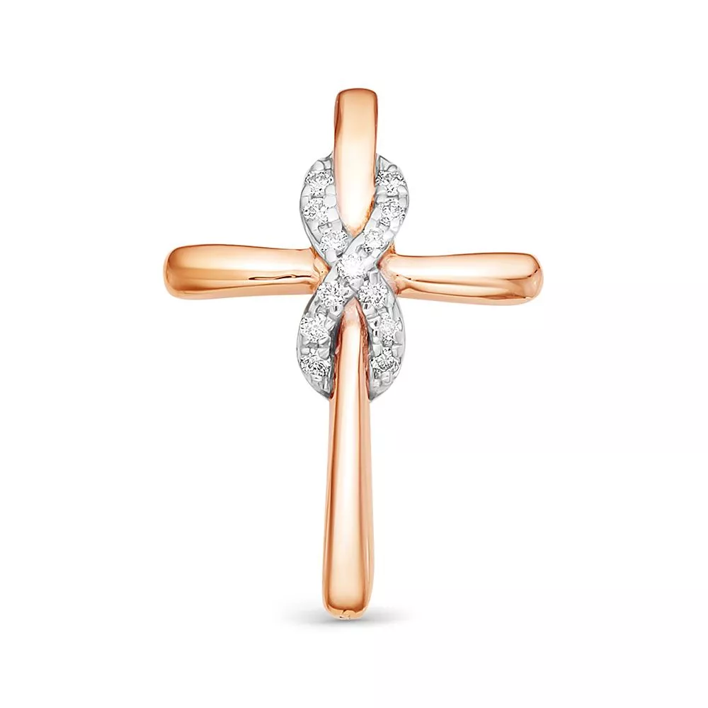 Подвеска из красного золота с бриллиантом V35101510100