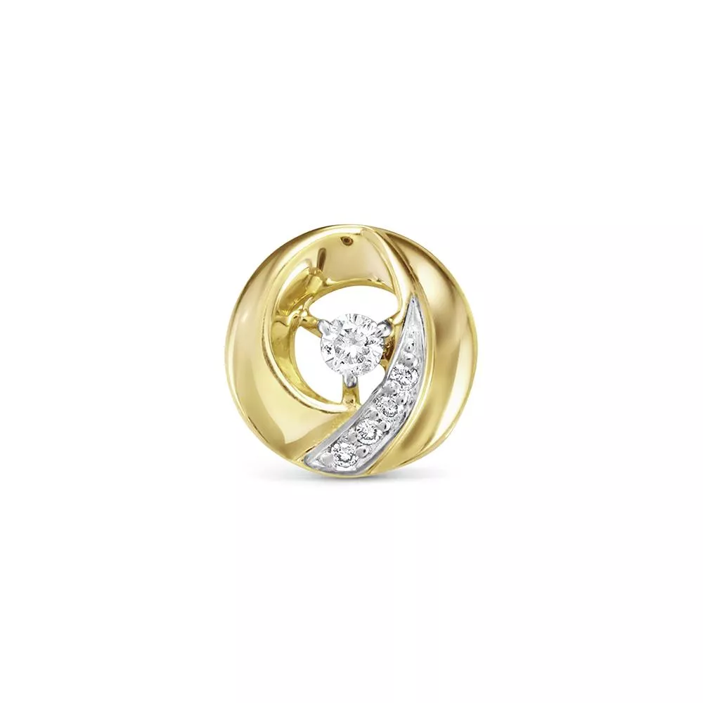 Подвеска из лимонного золота с бриллиантом V38193510000