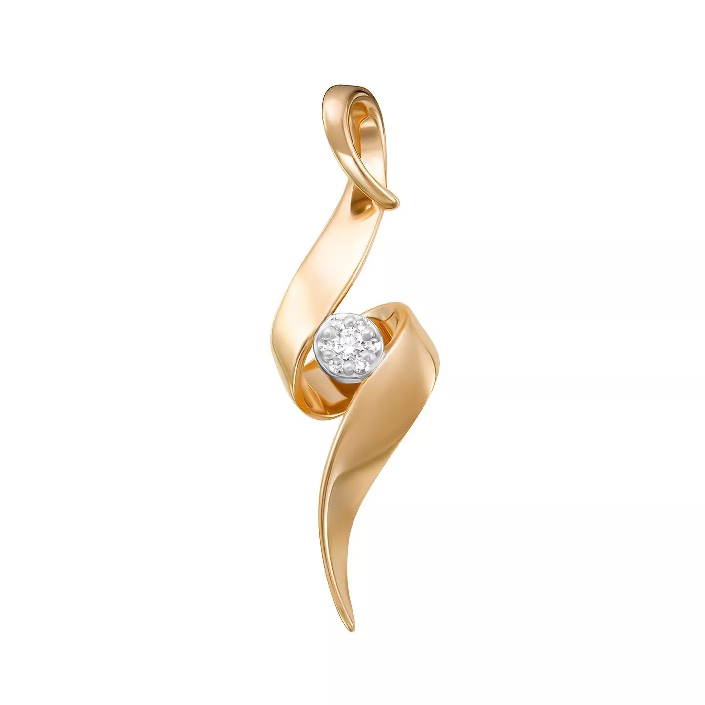 Подвеска из красного золота с бриллиантом V37171514600