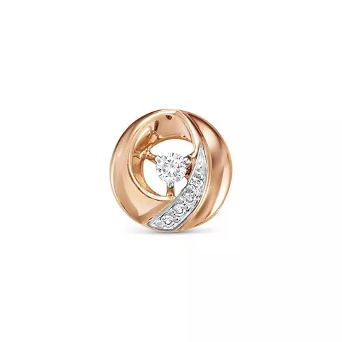 Подвеска из красного золота с бриллиантом V38191510000