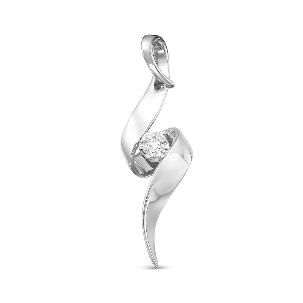 Подвеска из белого золота с бриллиантом V37172514600