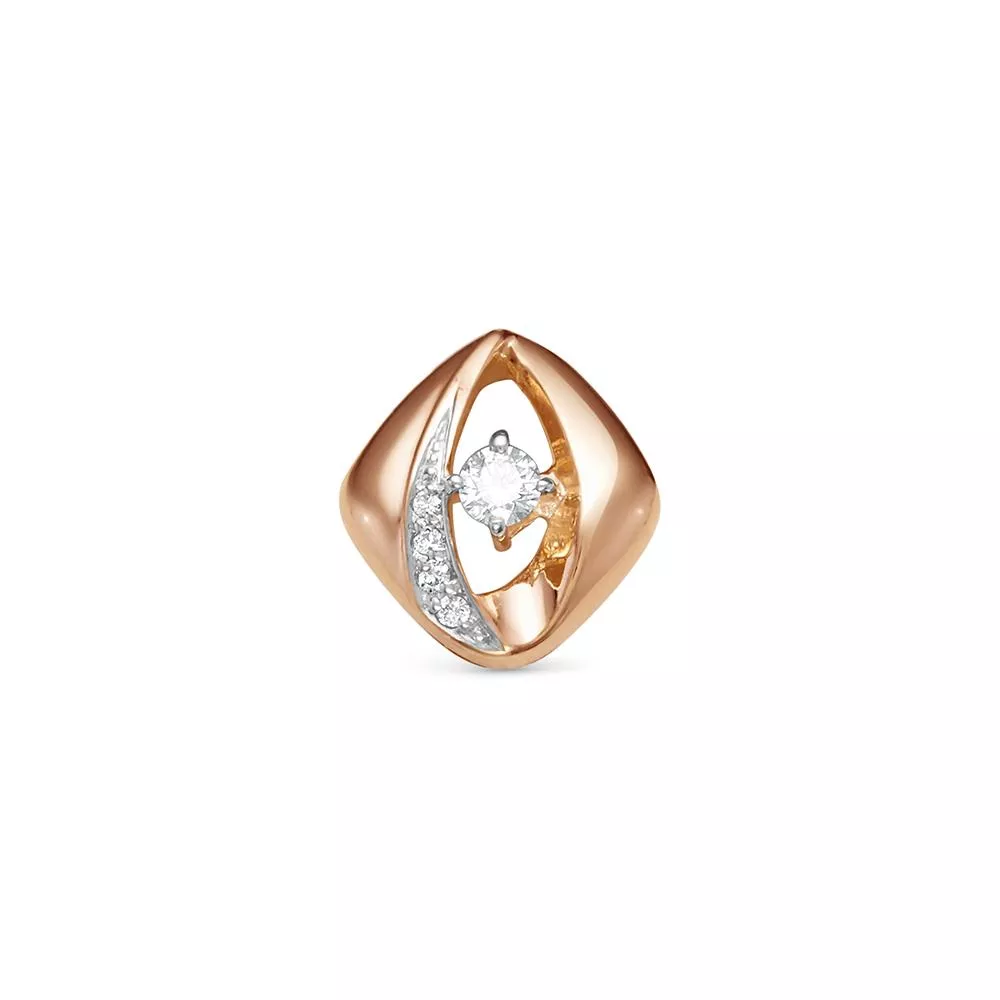 Подвеска из красного золота с бриллиантом V38201510000