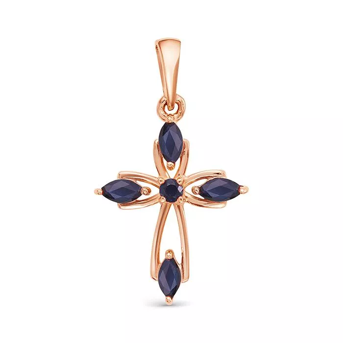 Подвеска из красного золота с сапфиром V32111501000
