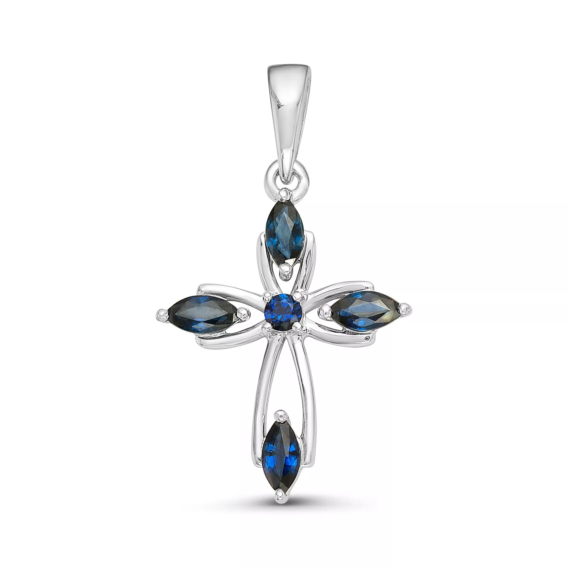 Подвеска из белого золота с сапфиром V32112511000