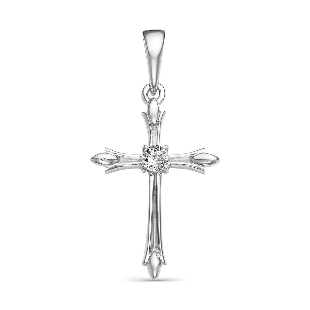 Подвеска из белого золота с бриллиантом V32092510000