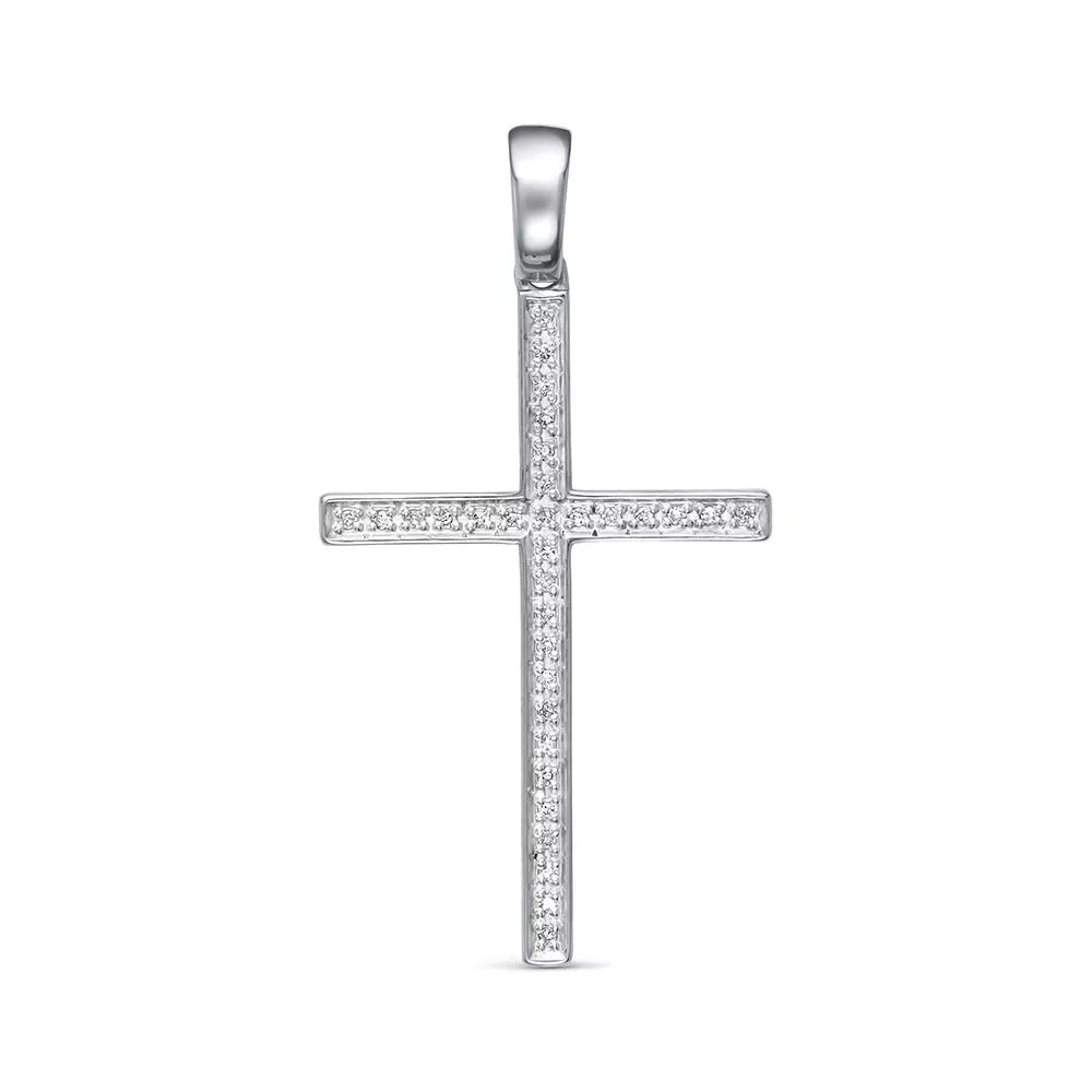 Подвеска из белого золота с бриллиантами