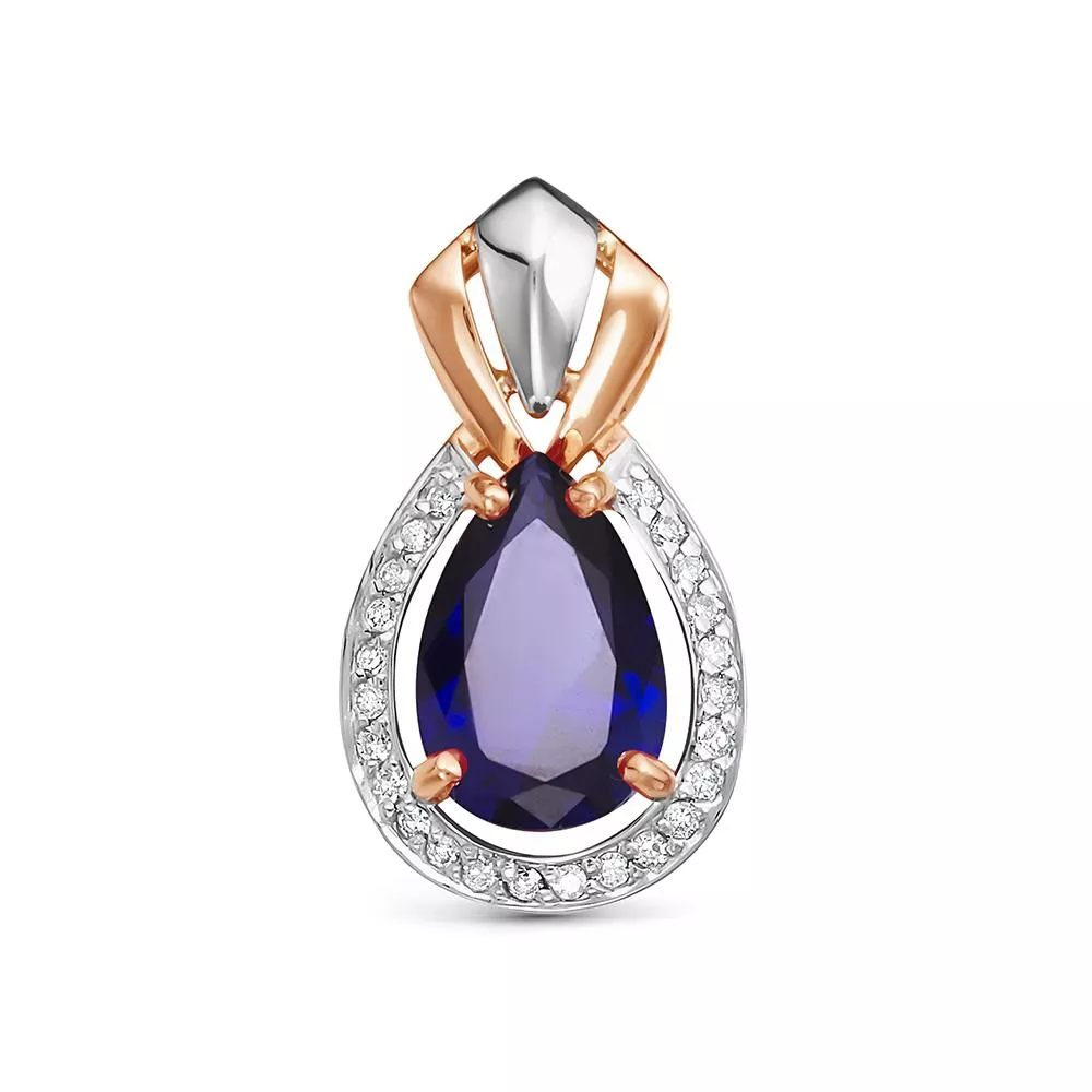 Подвеска из красного золота с сапфиром V37691511600
