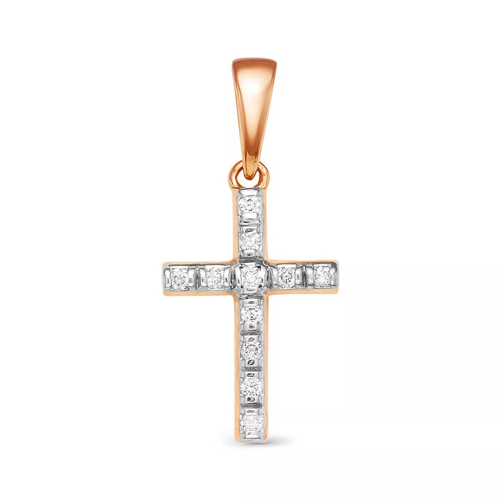 Подвеска из красного золота с бриллиантом V35351510000