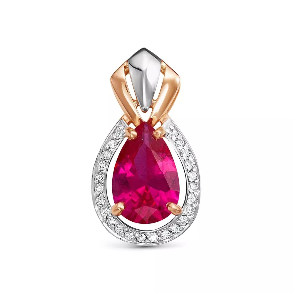 Подвеска из красного золота с рубином V37691511800