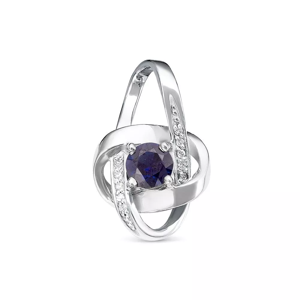 Подвеска из белого золота с сапфиром V35602510300
