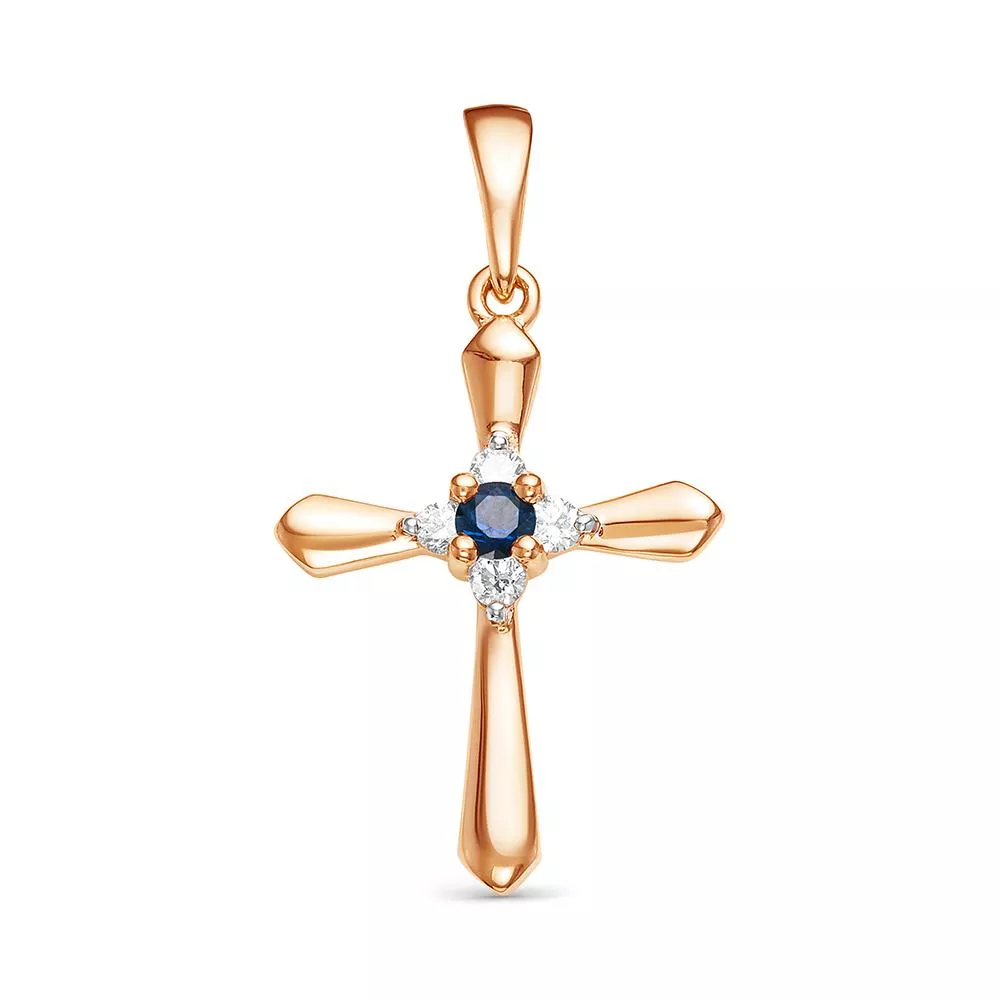 Подвеска из красного золота с бриллиантом V32121510300