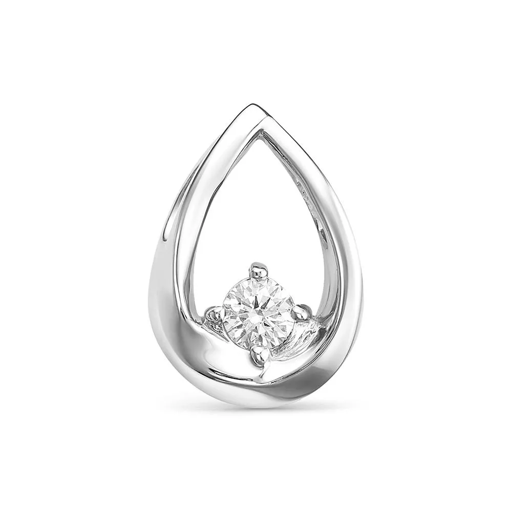 Подвеска из белого золота с бриллиантом V31972510000