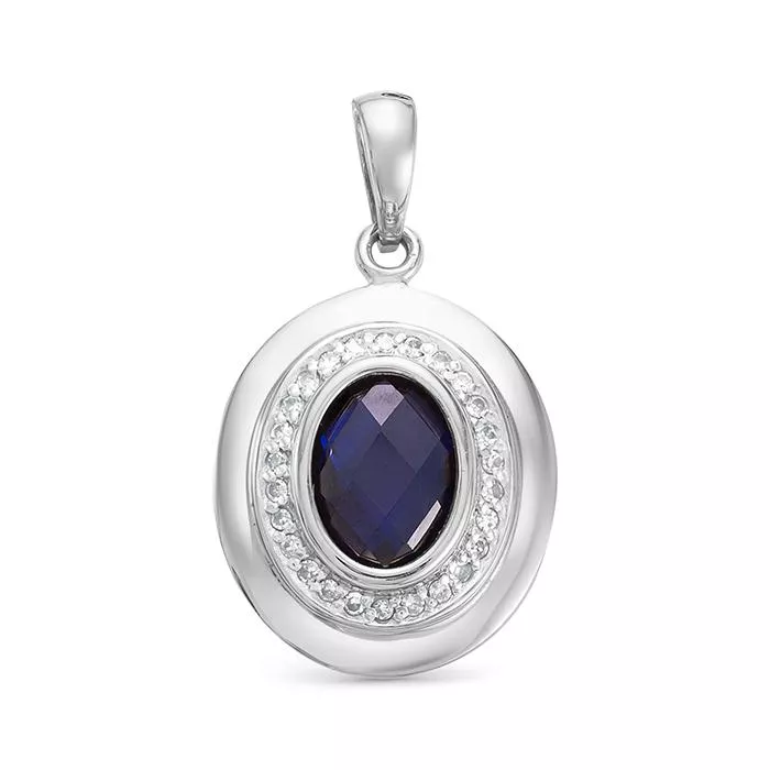 Подвеска из белого золота с сапфиром V30912511600