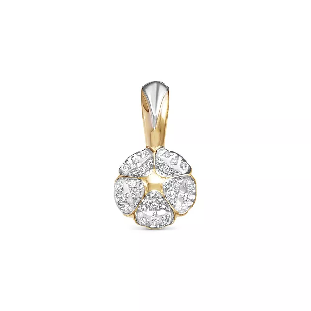 Подвеска из лимонного золота с бриллиантом V38463510000