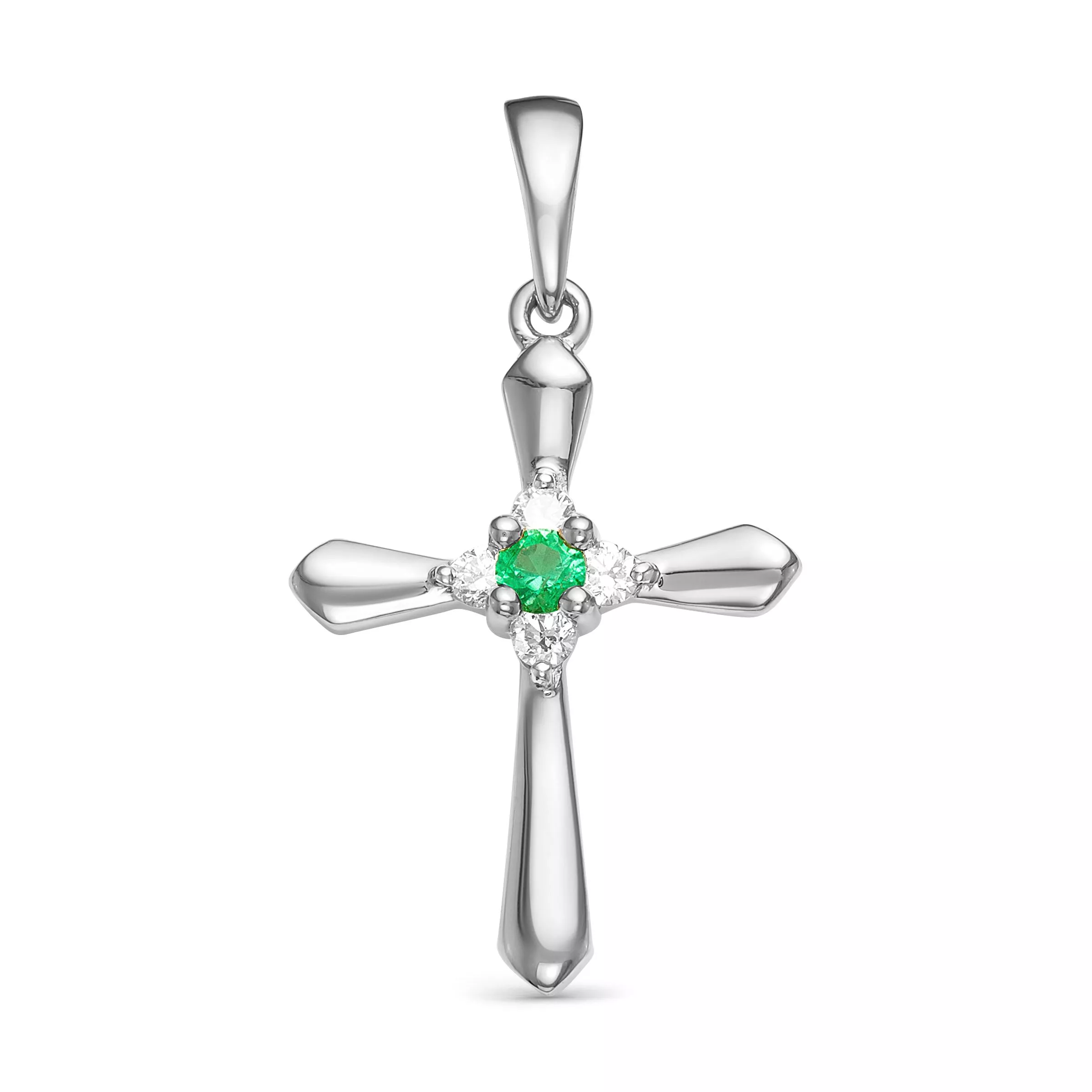 Подвеска из белого золота с бриллиантом V32122510400