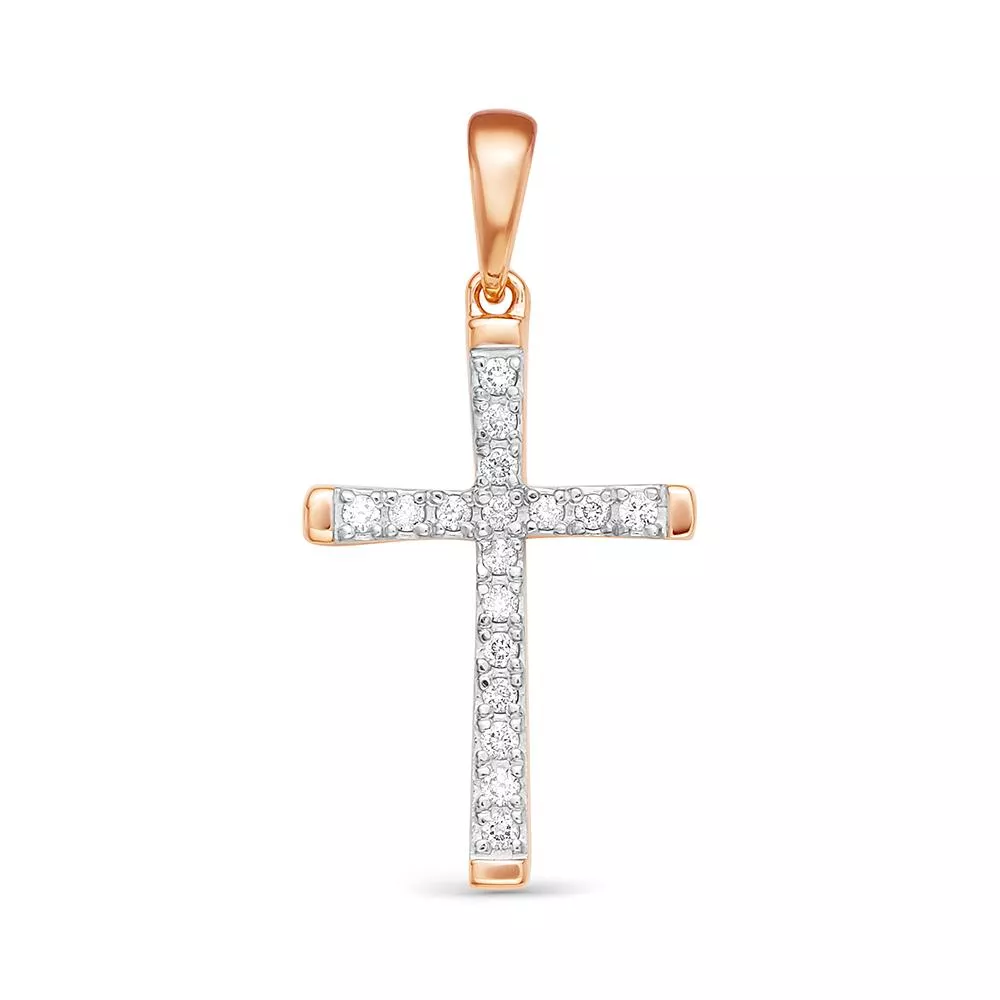 Подвеска из красного золота с бриллиантом V35301510100