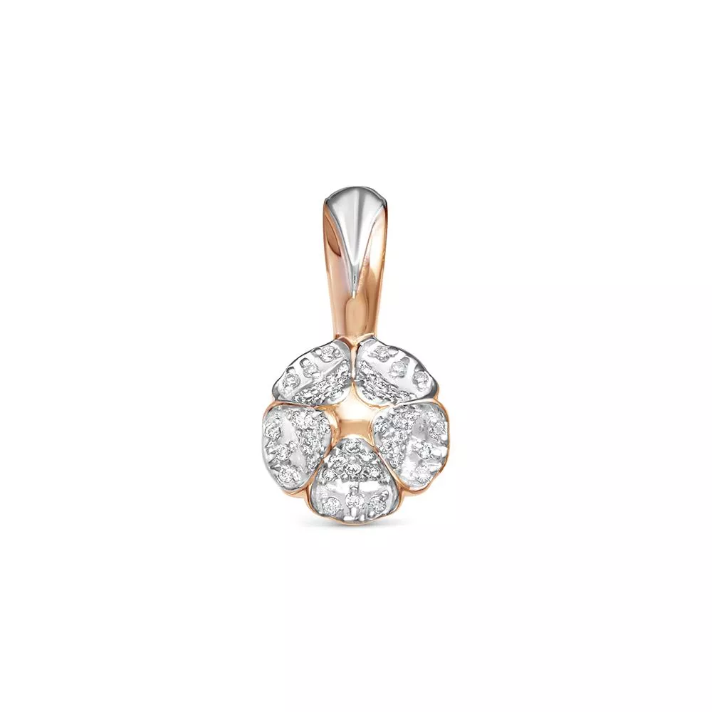 Подвеска из красного золота с бриллиантом V38461510000