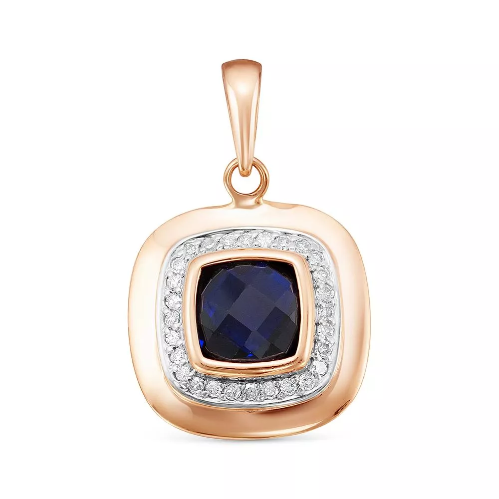 Подвеска из красного золота с сапфиром V30891511600