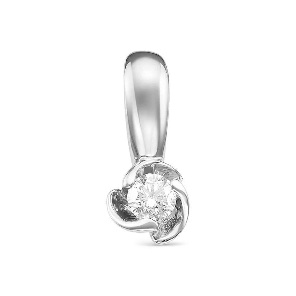Подвеска из белого золота с бриллиантом V31292510000