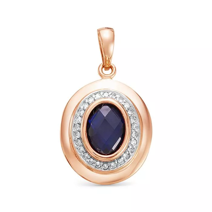 Подвеска из красного золота с сапфиром V30911511600