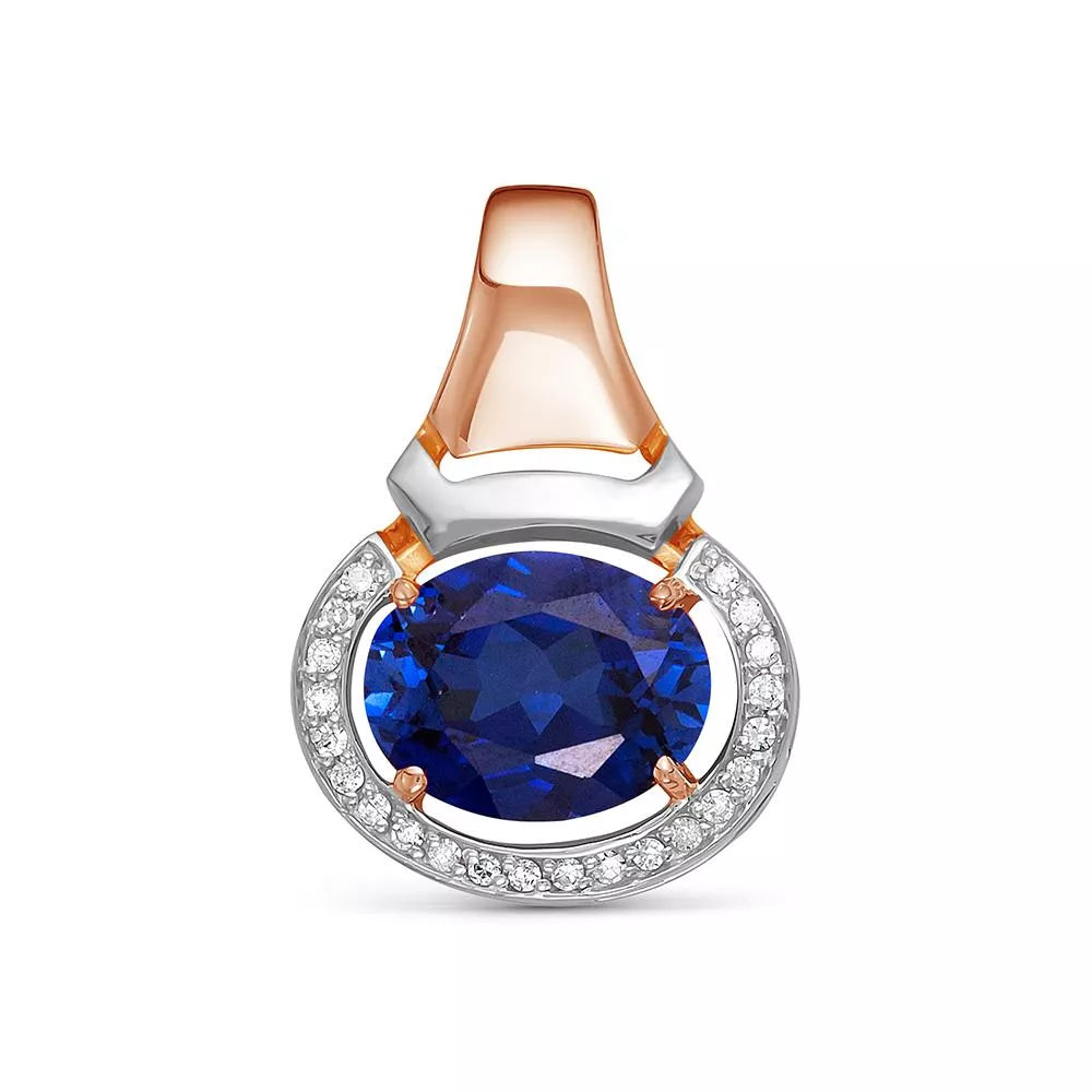 Подвеска из красного золота с сапфиром V37701511600