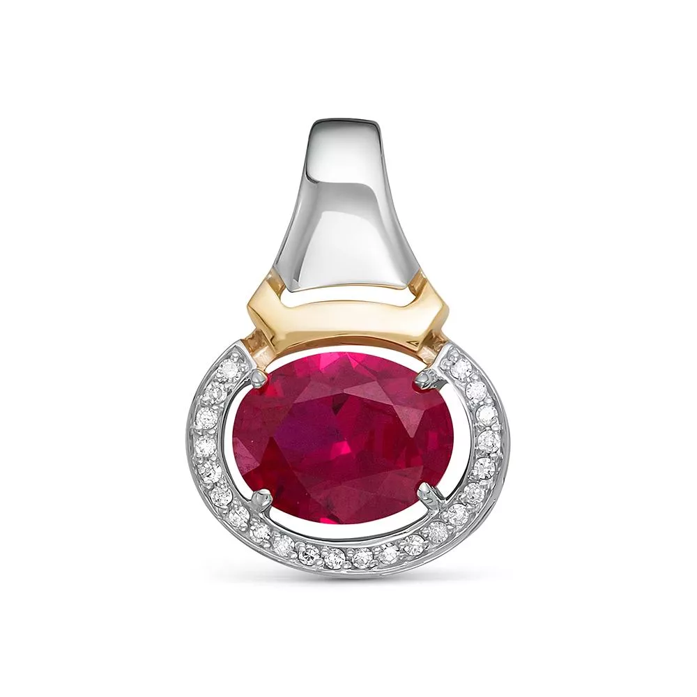 Подвеска из белого золота с рубином V37702531800