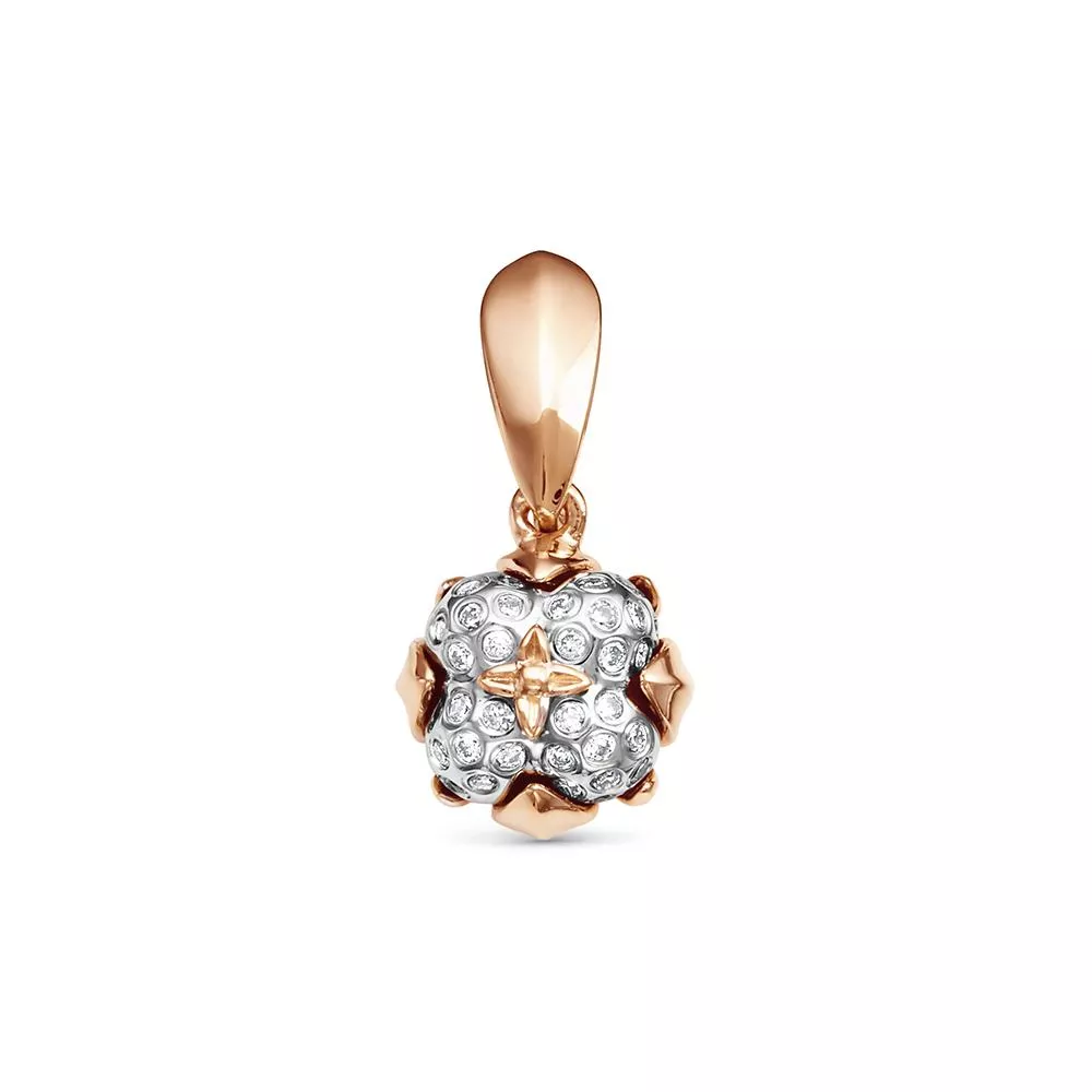 Подвеска из красного золота с бриллиантом V38471510000
