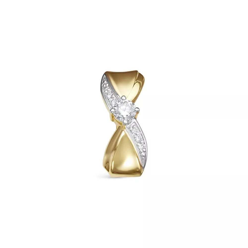 Подвеска из лимонного золота с бриллиантом V38133510000