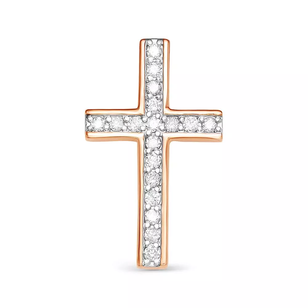 Подвеска из красного золота с бриллиантом V35371510000