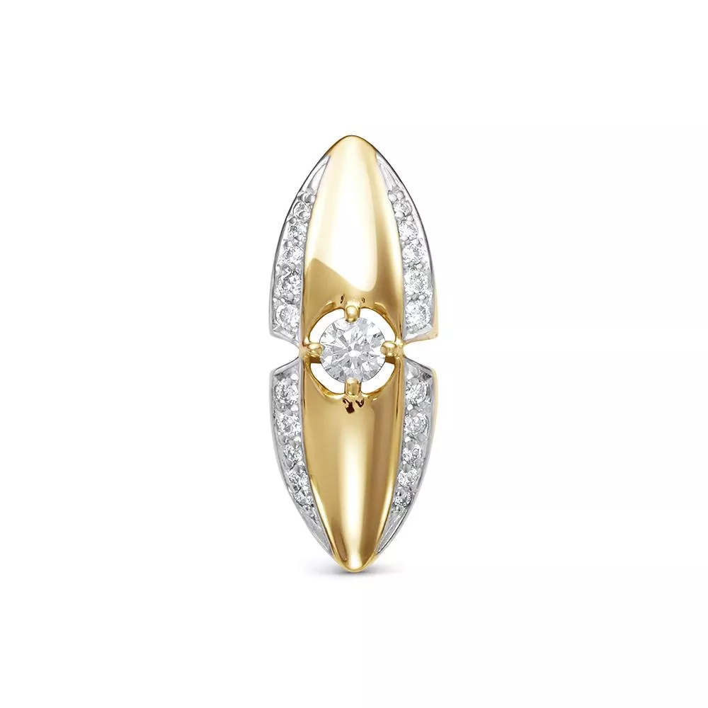 Подвеска из лимонного золота с бриллиантом V38103510001