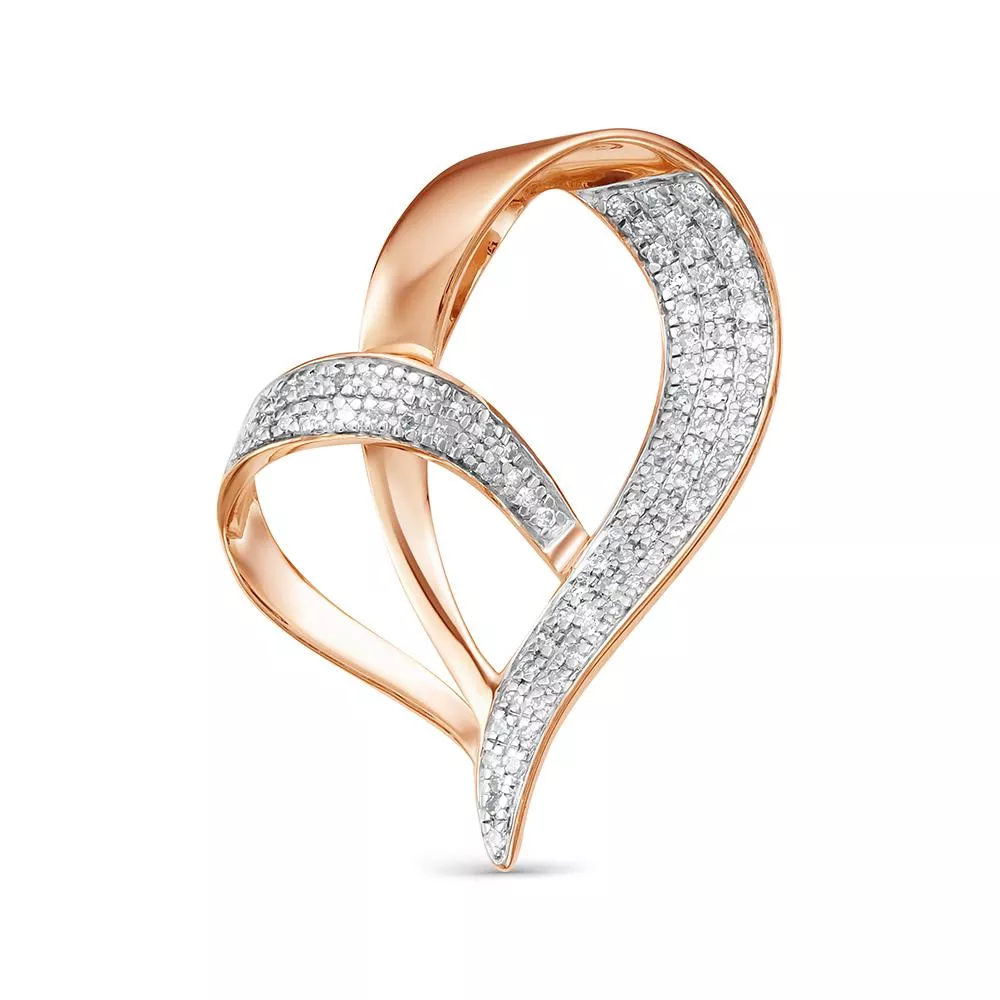 Подвеска из красного золота с бриллиантом V31311510100