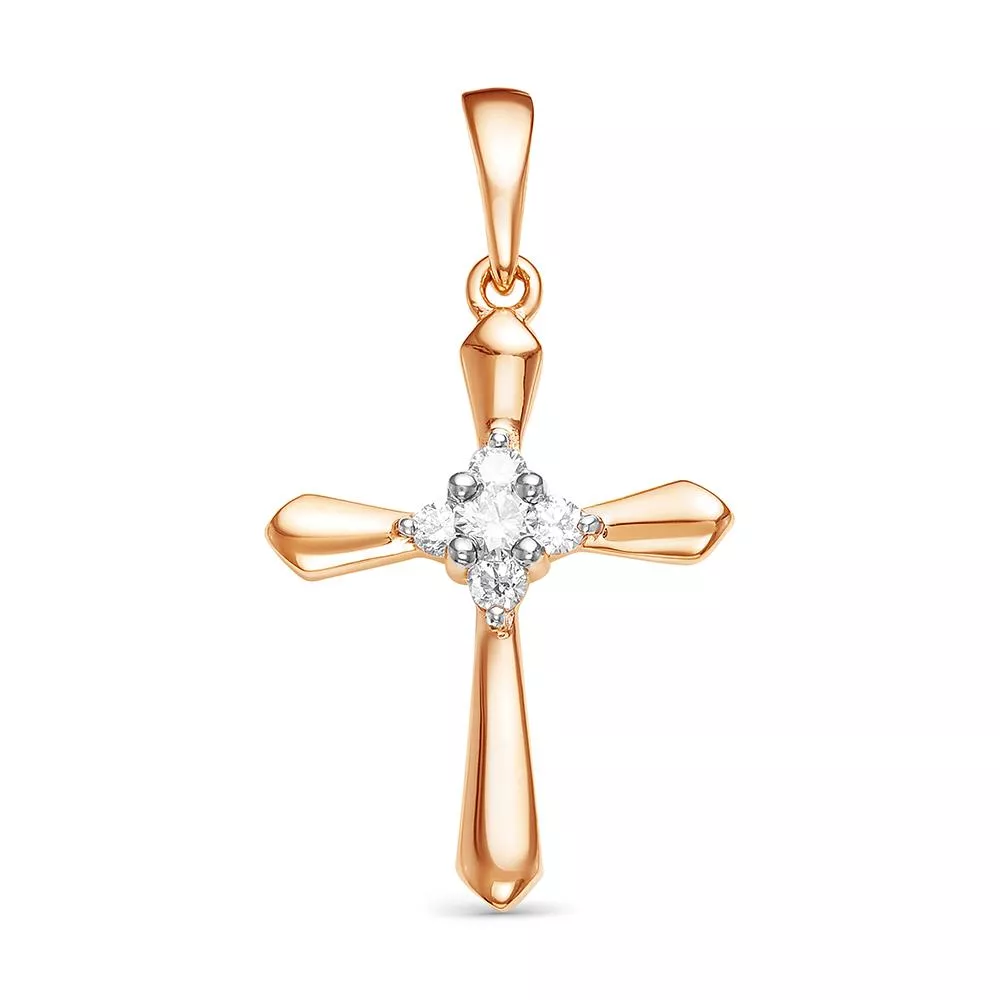 Подвеска из красного золота с бриллиантом V32121510000